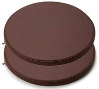 GPDNBIEU, Cuscino for sedia rotondo in memory foam da 2 confezioni, cuscino for morbido antiscivolo/cuscino for sgabello comodo for sedile bar(Brown,40 * 2.5CM)