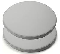 GPDNBIEU, Cuscino for sedia rotondo in memory foam da 2 confezioni, cuscino for morbido antiscivolo/cuscino for sgabello comodo for sedile bar(Light Gray,35 * 2CM)