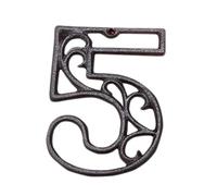 GPDNBIEU, Design con ritaglio 0-9, targhetta indirizzo della stanza retrò, adatta for interni ed esterni(5)