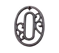 GPDNBIEU, Design con ritaglio 0-9, targhetta indirizzo della stanza retrò, adatta for interni ed esterni(0)