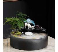 GPDNBIEU Fontane da scrivania, con Luce LED nebulizzata e Ruota idraulica, for la Decorazione Domestica di Interni, Tavolo, scrivania, Ufficio Patio(G)