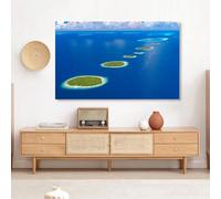 GPDNBIEU, for schermi Piatti/curvi, Stampa Blu, Protezione for Monitor del Computer, TV Elastica, Decorazione Soggiorno(Ocean2,32inch)