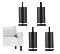 GPDNBIEU, Gambe for mobili in lega di alluminio, regolabili, for cassettiere fai da te, tavolini caffè, poggiapiedi, base for tavolo domestico, confezione 4(Black,15cm/5.9in)