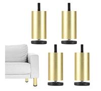 GPDNBIEU, Gambe for mobili in lega di alluminio, regolabili, for cassettiere fai da te, tavolini caffè, poggiapiedi, base for tavolo domestico, confezione 4(Gold,6cm/2.4in)