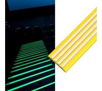 GPDNBIEU, Glow Protezioni for i bordi del battistrada Paragradino for scale Bordi for Scale autoadesive Rifinitura bordo gradino Coperture for gradini for interne ed esterne(Yellow 5cm,L 4m)