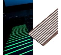 GPDNBIEU, Glow Protezioni for i bordi del battistrada Paragradino for scale Bordi for Scale autoadesive Rifinitura bordo gradino Coperture for gradini for interne ed esterne(Brown 10cm,L 4m)