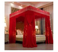 GPDNBIEU, Letti da 1,5 m/1,8 m/2 m - Protezione a 360° - E Ombreggiatura - Baldacchino for Letto Domestico for Tutte Le Stagioni(Style2,180x200x200cm)