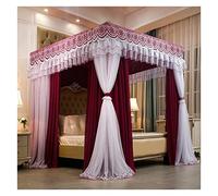 GPDNBIEU, Letti da 1,5 m/1,8 m/2 m - Protezione a 360° - E Ombreggiatura - Baldacchino for Letto Domestico for Tutte Le Stagioni(Style3,180x220x200cm)