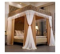 GPDNBIEU, Letti da 1,5 m/1,8 m/2 m - Protezione a 360° - E Ombreggiatura - Baldacchino for Letto Domestico for Tutte Le Stagioni(Style1,180x220x200cm)