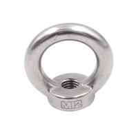 GPDNBIEU, M5/M6/M8/M10/M12 Dadi a occhiello di sollevamento in acciaio inossidabile 304/Anello a vite Anello a golfare Viti a dado aggancio Bulloni a in(M12)