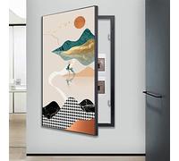 GPDNBIEU, Misuratori di scatole elettriche Copertura Scatola distribuzione Misuratore vibrazione Pannello elettrico Metri pittura Nascondi decorazioni dipinti, F, 50 * 70 cm(G,50 * 70cm)