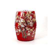 GPDNBIEU, Nuovo Sgabello for Tamburo for la casa Cinese, in Ceramica for Soggiorno Rotondo da Giardino, Vintage, for Camera Letto(Red)