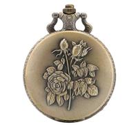 GPDNBIEU, Orologio da tasca vintage cavo, orologio da tasca grande al quarzo da uomo e da donna, catena spessa, catena sottile pendente, uomo, donna