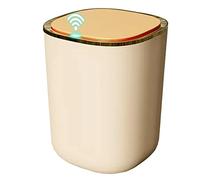 GPDNBIEU, Piccolo bagno da 12 litri con coperchio, cestino for rifiuti stretto in plastica sensore di movimento for camera letto, cucina(/Orange)