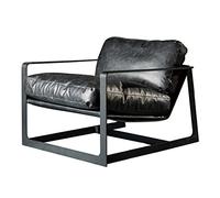 GPDNBIEU, Poltrona for divano singola italiana Nordic Light Luxury Divano pigro Soggiorno Camera da letto Cafe Sedia for il tempo libero(Glossy Black)