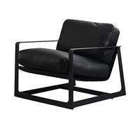 GPDNBIEU, Poltrona for divano singola italiana Nordic Light Luxury Divano pigro Soggiorno Camera da letto Cafe Sedia for il tempo libero(Matte Black)