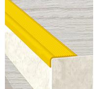 GPDNBIEU, Protezione for bordi di scale for gradini in legno, cuscinetti for interne ed esterne aiutano gli anziani, la passeggiata dei bambini, larghezza 1,5x4 cm(Yellow,L 5m/196.8in)