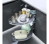 GPDNBIEU, Scaffale Estraibile ad Angolo cieco da Cucina, Organizer con Chiusura Ammortizzata, portaspezie, portaspezie, armadietti Base ad Angolo, Vassoio portaoggetti, Left open-1000mm(Right Open)