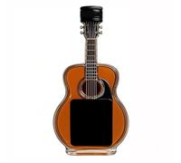 GPDNBIEU, Sculture di bottiglie whisky a forma chitarra da 10 oz/300 ml, statuette decanter for vino in vetro soffiato a mano