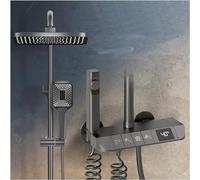 GPDNBIEU, soffione doccia a pioggia con getto manuale, set di rubinetti for vasca, spruzzatore for bidet portatile e tubo da 1,5 m, for a vista, grigio(Gr?)