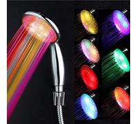 GPDNBIEU, Soffione doccia portatile a led for bagno, soffione a 7 colori, a, luce romantica, cambio colore, controllo automatico del flusso d'acqua di casa