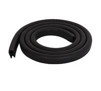 GPDNBIEU, Striscia di tenuta in gomma a U, guarnizione for bordo della portiera dell'auto da 3,28 piedi con canale a U con acciaio, protezioni del bordo della portiera dell'auto(Black,15mm x 8mm)