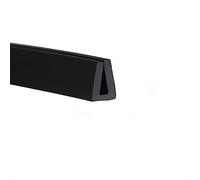GPDNBIEU, Striscia di tenuta in gomma a U, rivestimento del bordo in gomma con canale a U 3,28 piedi fondo piatto nero a forma di U guarnizione del bordo della porta automobilistica guarnizione(10mm x