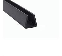 GPDNBIEU, Striscia di tenuta in gomma a U, rivestimento del bordo in gomma con canale a U fondo piatto 3,28 piedi nero Striscia di tenuta del bordo di rivestimento isolante in gomma for autoveicoli(17