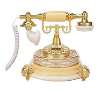 GPDNBIEU, Telefono antico retrò europeo Moda creativa Casa fisso Giardino Ufficio(Yellow)