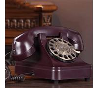 GPDNBIEU, Telefono con linea rotativa Telefoni fissi retrò vecchio stile campanello classico in metallo, telefono filo altoparlante e funzione di ricomposizione for la casa l'arredamento