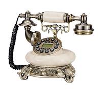 GPDNBIEU, Telefono fisso vintage vecchio stile con display LCD, classico telefono retrò europeo for l'arredamento di casa, hotel, ufficio(A)