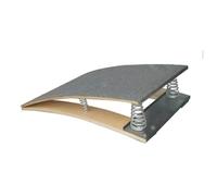 GPDNBIEU Trampolini da Ginnastica, Legno Duro Curvo Portatile con Feltro Grigio for Il seminterrato del Bar della Palestra di casa