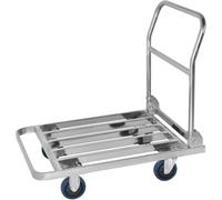GPECTIFO Carrello a pianale Carrello Pieghevole in Acciaio Inox con Carrello a pianale Cavo Carrello Mobile Carrello Portatile(90 * 60)