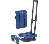 GPECTIFO Carrello a pianaleCarrello a pianale in plasticaCarrello Pieghevole da 50 cm/55 cmCarrello mobileCarrello a pianale Leggero(Blue,L)