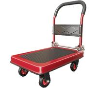 GPECTIFO Carrello a Piattaforma Piccola Carrello Pieghevole in Acciaio Carrello a pianale Piatto Carico 550 Carrello Mobile Carrello a Piattaforma Portatile(Red)