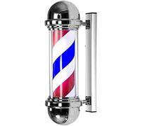 GPECTIFO Palo for Barbiere a LED da 20 Pollici, Stile Classico, Strisce LED rotanti Rosse, Bianche e Blu, palo for Cartello for Barbiere