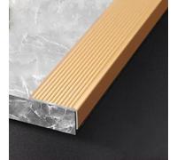 GPECTIFO Striscia di transizione per pavimenti in alluminio, per rifinire e decorare i bordi di tappeti, pavimenti e scale, antiscivolo a forma di L, bordo di protezione angolare (D,150 cm)