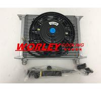 GPI Universal 30 Row Engine Transmission 10an Oil Cooler + 7" Electric Fan Kits