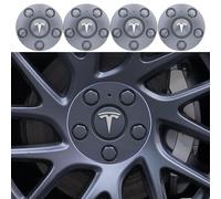 GPKFOLQM 4 Pezzi Auto Coprimozzi, per Tesla Model 3 Highland 2024 15cm Auto Ruote Centro Cerchi Copricerchi Cerchioni Copertura Antipolvere Copri Ruota Trim