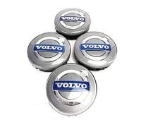 GPKFOLQM 4 Pezzi Auto Coprimozzi, per Volvo XC60 2018-2023 60mm Auto Ruote Centro Cerchi Copricerchi Cerchioni Copertura Antipolvere Copri Ruota Trim