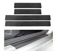 GPKFOLQM 4 Pezzi Battitacco Auto, per VW T-Cross 2019-2023 Battitacco Auto Battitacco Protezione Plates Anti-Graffio Scuff Adesivi Decorazione Accessori