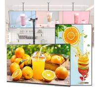 GplHAIN 32/43/50/55'' Display per Segnaletica Digitale Commerciale Sospeso, Schermo LED per Segnaletica Digitale, Wi-Fi E Telecomando, Poster Pubblicitario Ultrasottile Smart Split 55in