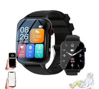 GplHAIN 4G Fall Detection Smartwatch for Seniors - GPS Positioning + Safe Range, Fall Detection + SOS 3-Second Emergency Call Function, HD Video Calling | Ip67 Water | Long Battery Life Black