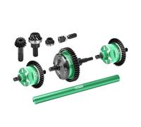 GPM 4140 Carbon Steel + 7075 Alloy Front & Centre & Rear Complete Differential for Traxxas 1/16 Mini Maxx 4WD RTR Brushless Monster Truck 107154-1 Upgrades - Green
