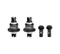 GPM 4140 Carbon Steel + Alluminio 7075 Alloy Front & Rear Differential Gear Set 12/30T for Arrma 1:18 Granite GROM / 1:14 Typhon GROM / 1:16 Mojave GROM/Quake GROM/Gorgon GROM - Black