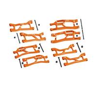 GPM Aluminium 7075 Alloy Front + Rear (Upper & Lower) Suspension Arms for Traxxas 1/16 Mini XRT VXL-3S 108076-1 Monster Truck Upgrades - Orange