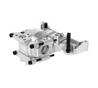 GPM Aluminium 7075 Alloy Front Upper And Lower Bulkhead for Traxxas 1/16 Mini Maxx 4WD RTR Brushless Monster Truck 107154-1 Upgrades - Silver