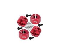 GPM Aluminium Hex Adapters 9mm Thick for 1/10 Traxxas GT 4-Tec 2.0 83056-4/4-Tec 3.0 93054-4 - 4Pc Set Red