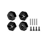 GPM Mozzo ruota anteriore e posteriore in lega di alluminio 6061-T6 12 mm per Traxxas Mini Slash Mini Rally VXL 1/10 Slash Bigfoot Jato 3.3 Rustler Stampede - Nero