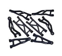 GPM Racing Aluminium 7075 Front And Rear Suspension Arms Set for Arrma 1/18 Granite GROM Mega 380 Brushed 4X4 Monster Truck ARA2102 Upgrade Parts - Black
